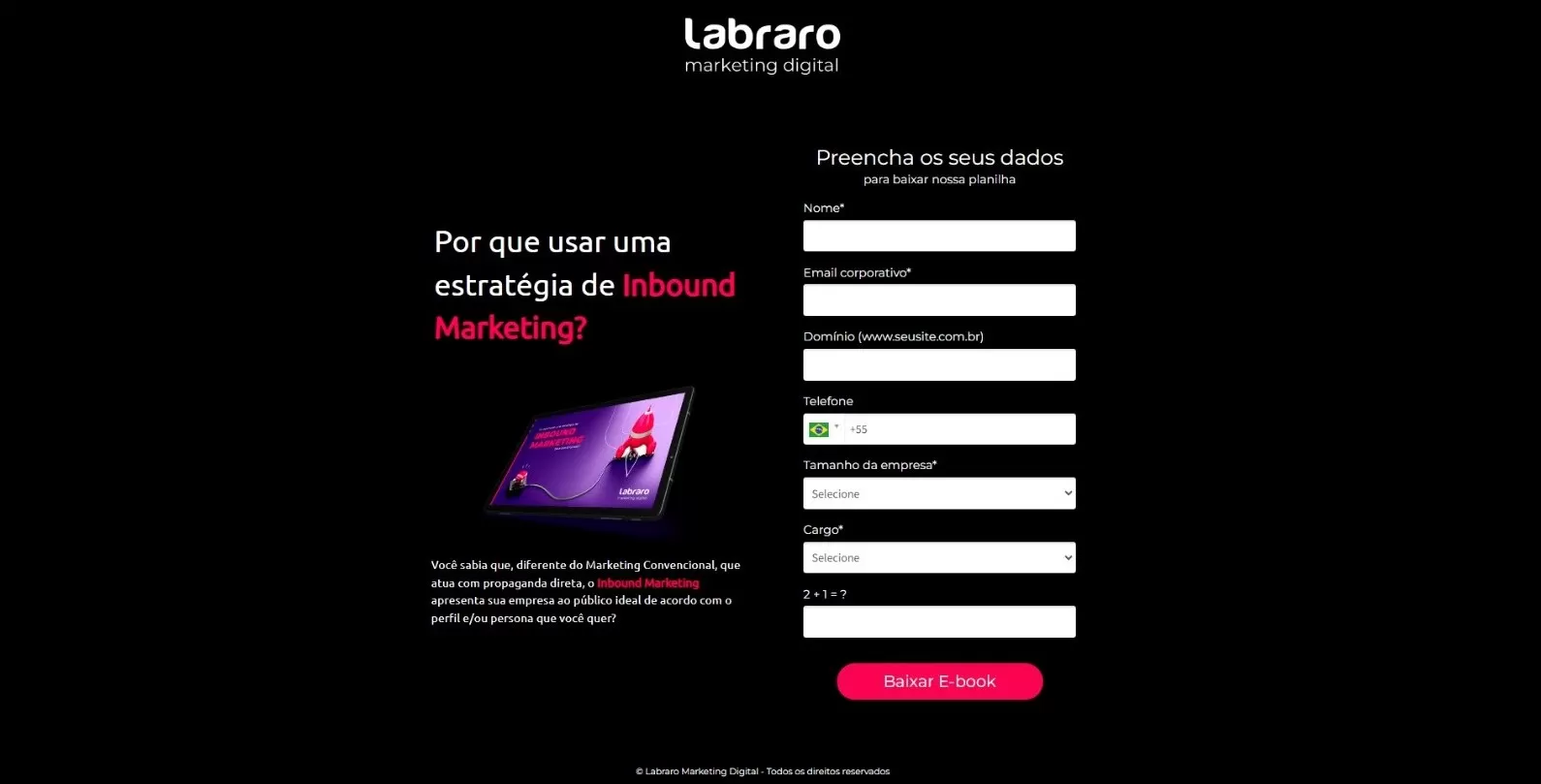 para que serve uma lading page?